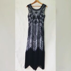 Vintage 20’s Style Fringe Dress With Beading